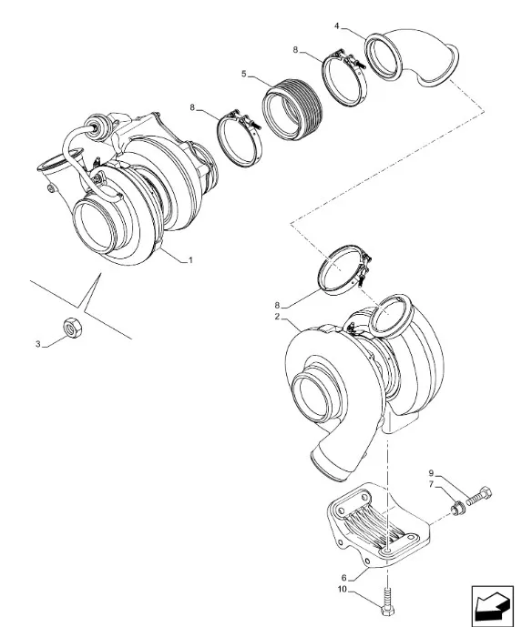 504388542 - Турбокомпрессор вторичный ДВС Cursor13 Т9.615/St.